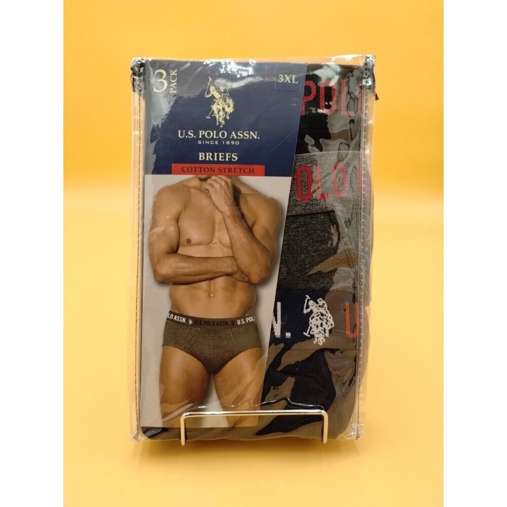 US Polo Assn Men's Briefs 3pk Sz 3XL. Cotton Stretch.